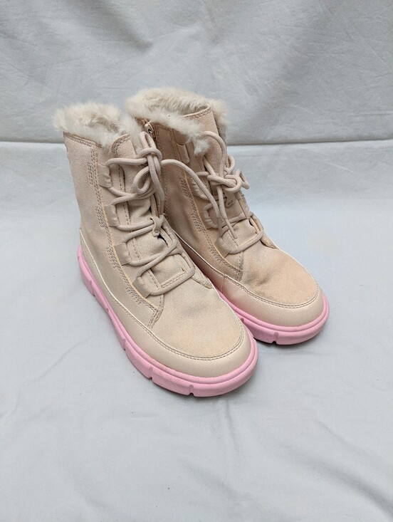 Sorel Other - Sorel Girls Beige Faux-Fur Ankle Insulated Snow Boots Size 2